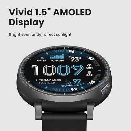 Yernix Active Max Smart Watch, 1.5" AMOLED Display, GPS, iOS/Android - Image 3