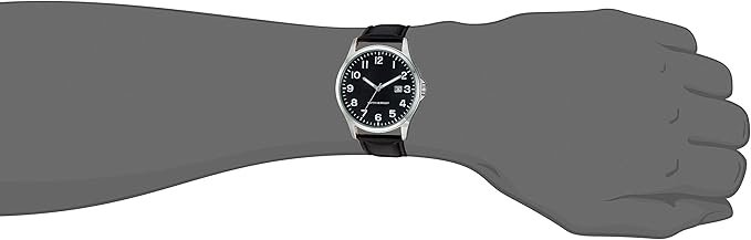 Yernix | Essentials Men's Easy to Read 42mm Leather Band Analog Watch - Image 4